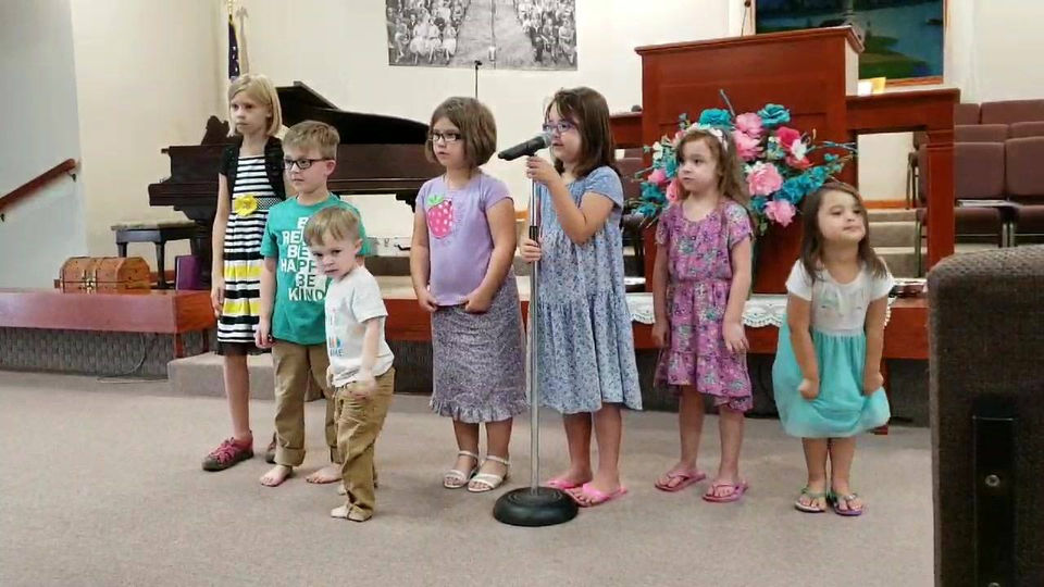 Victory Kids Club Youth Night saying Psalms 23